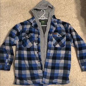 Stillwater Supply Co. Blue & White Hood Jacket XXL